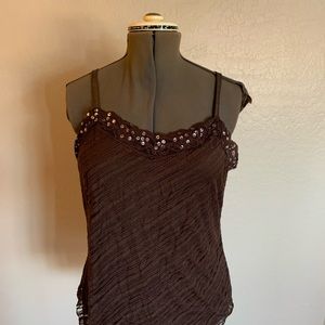 One Step Up plus Crinkle and Sequin Camisole